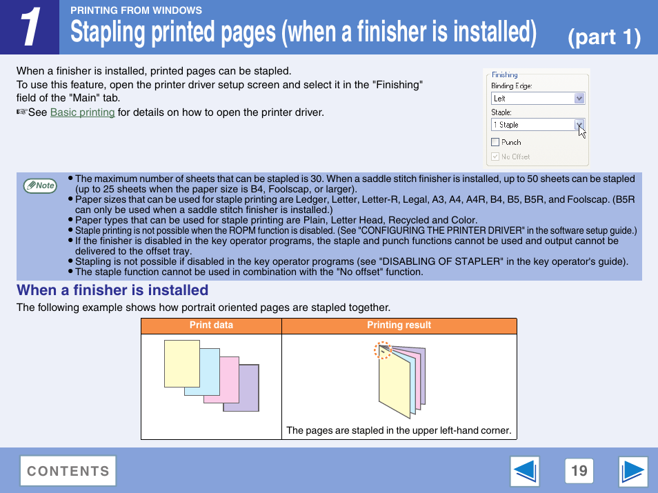 When a finisher is installed, Part 1) | Sharp AR-M257 User Manual | Page 195 / 302