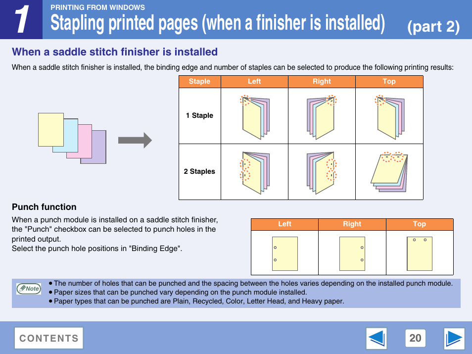 When a saddle stitch finisher is installed, Punch function, Part 2) | Sharp AR-M257 User Manual | Page 196 / 302