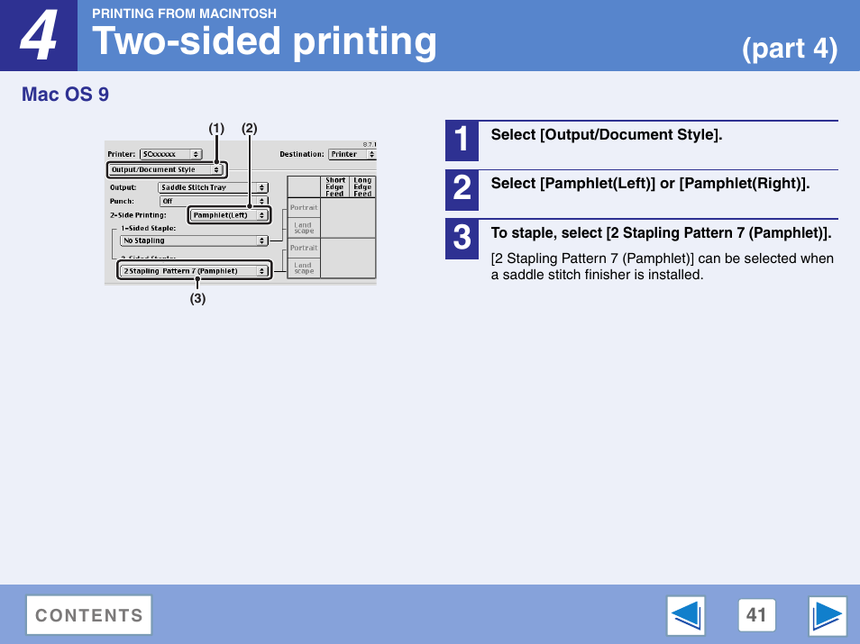 Mac os 9, Two-sided printing, Part 4) | Sharp AR-M257 User Manual | Page 217 / 302