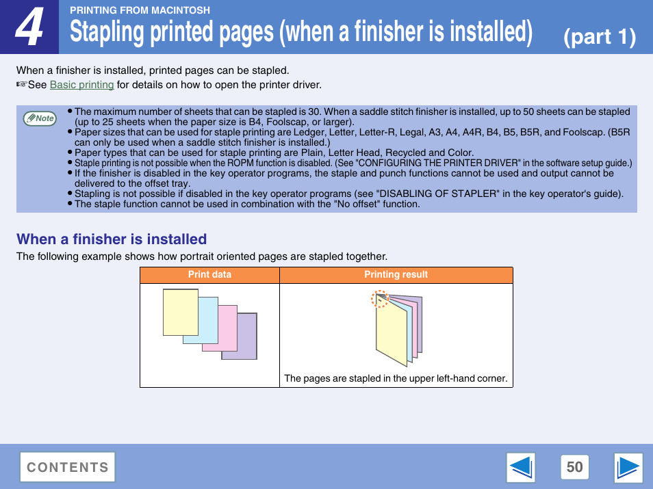 When a finisher is installed, Is installed), Part 1) | Sharp AR-M257 User Manual | Page 226 / 302