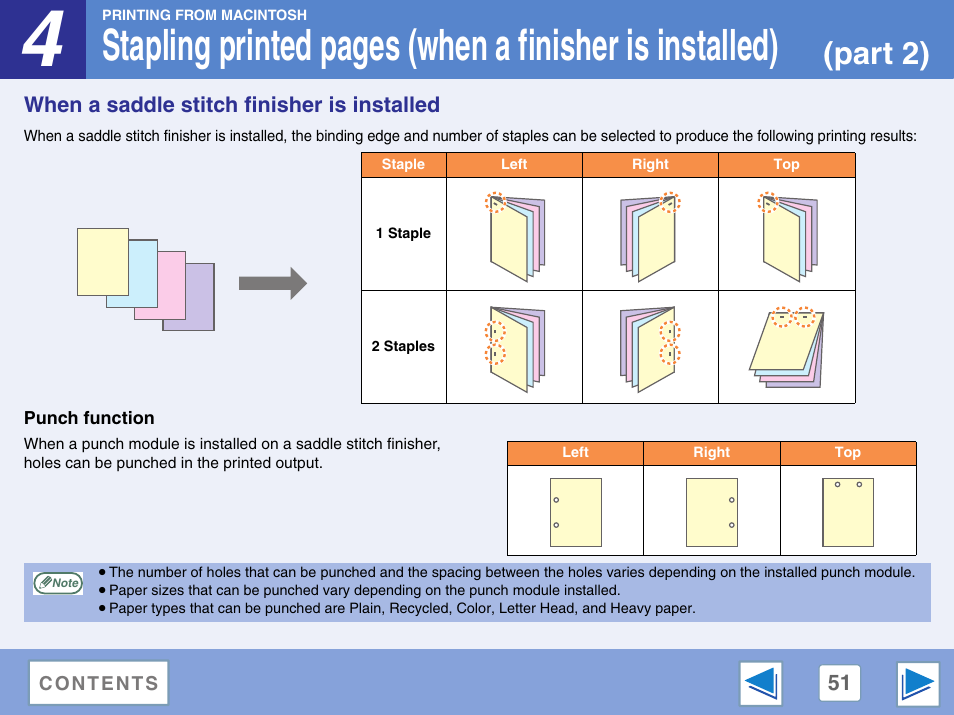 When a saddle stitch finisher is installed, Punch function, Part 2) | Sharp AR-M257 User Manual | Page 227 / 302