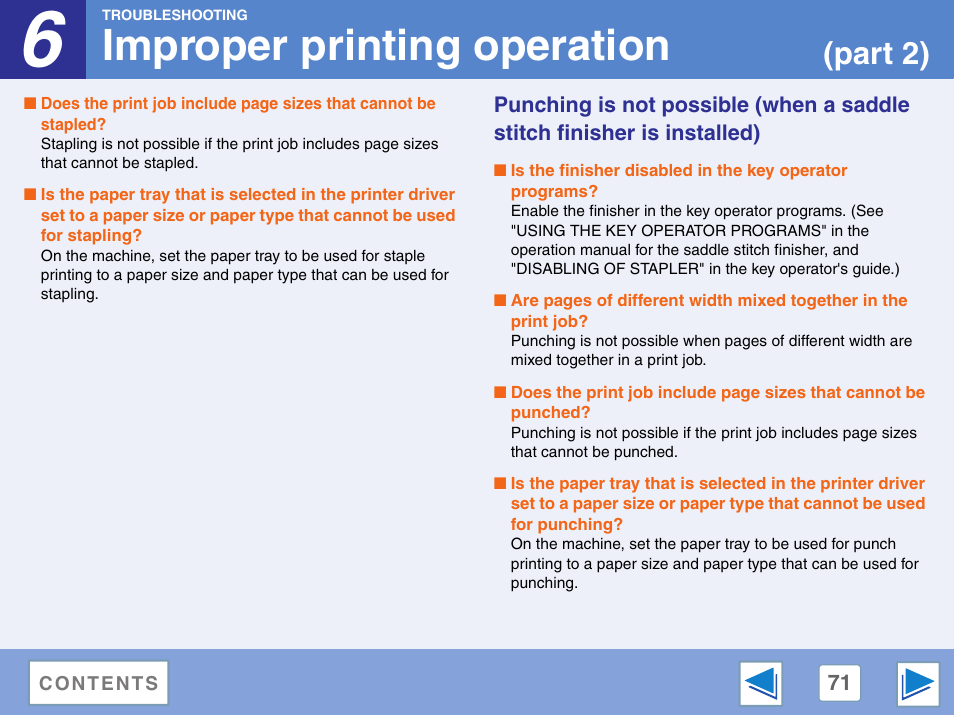 Improper printing operation, Part 2) | Sharp AR-M257 User Manual | Page 247 / 302