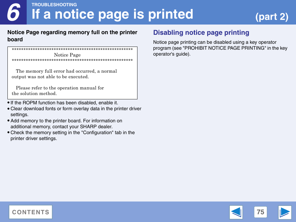 If a notice page is printed, Part 2) | Sharp AR-M257 User Manual | Page 251 / 302