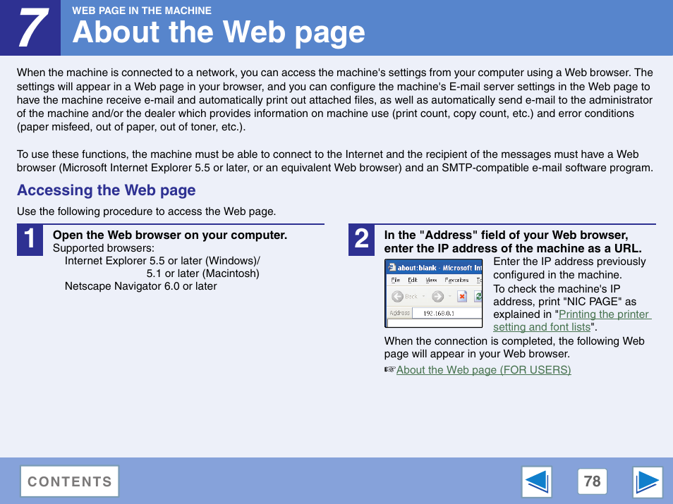 About the web page | Sharp AR-M257 User Manual | Page 254 / 302