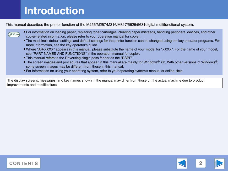 Introduction | Sharp AR-M257 User Manual | Page 269 / 302