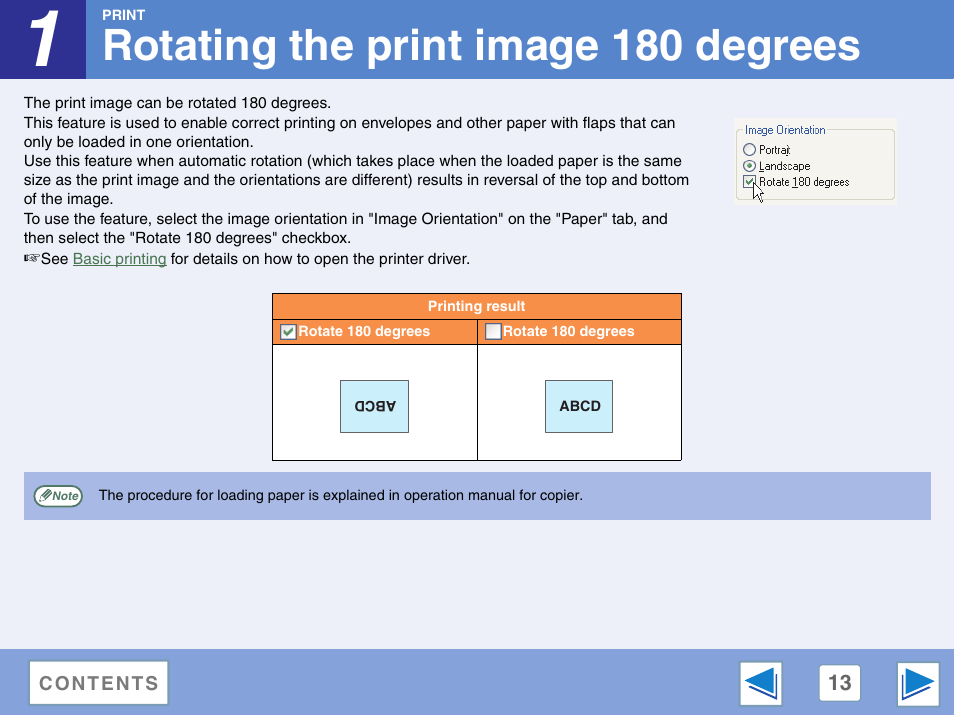 Rotating the print image 180 degrees | Sharp AR-M257 User Manual | Page 280 / 302