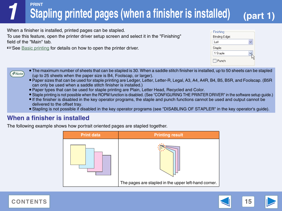 When a finisher is installed, Part 1) | Sharp AR-M257 User Manual | Page 282 / 302