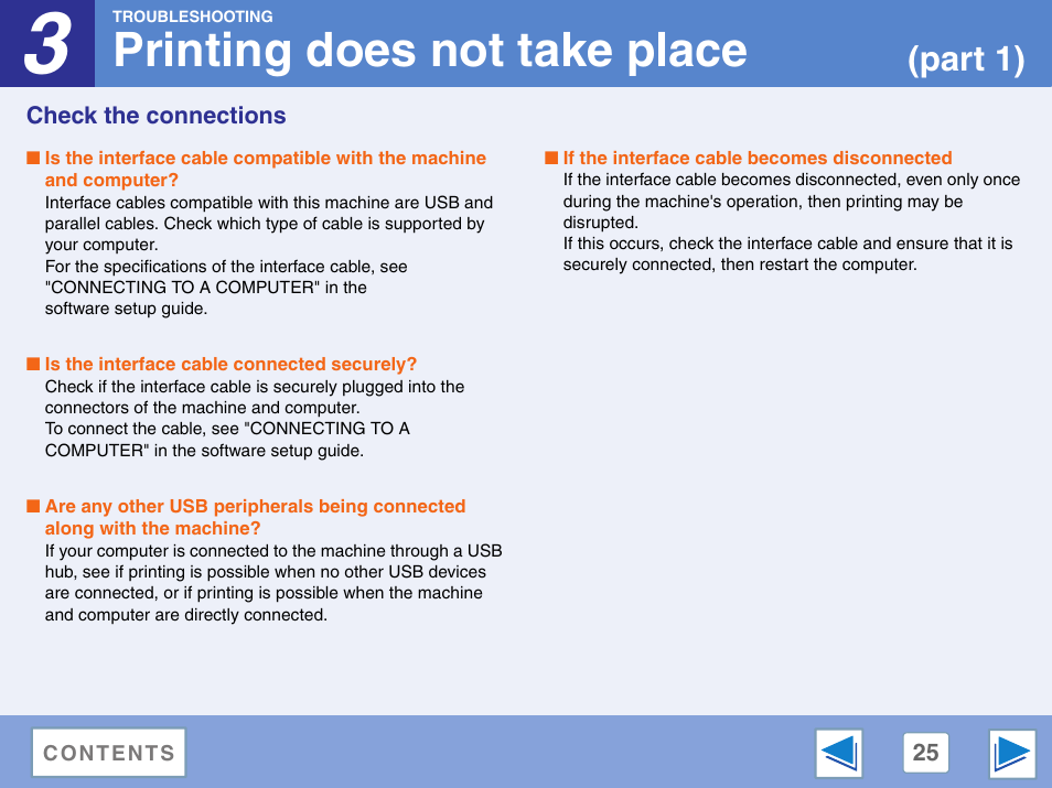 Printing does not take place, Check the connections, Part 1) | Sharp AR-M257 User Manual | Page 292 / 302