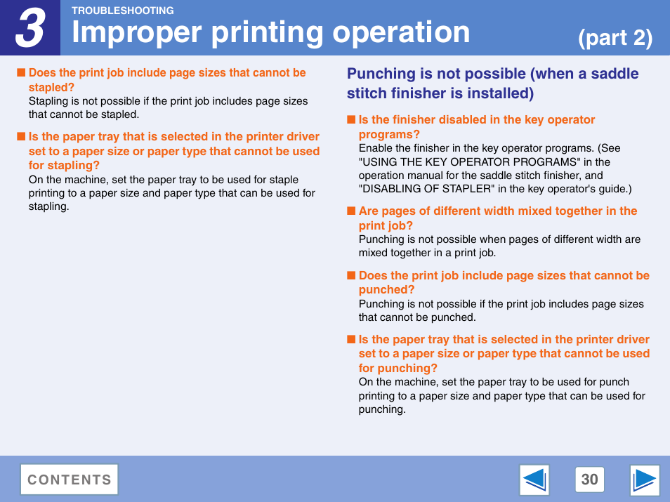 Improper printing operation, Part 2) | Sharp AR-M257 User Manual | Page 297 / 302