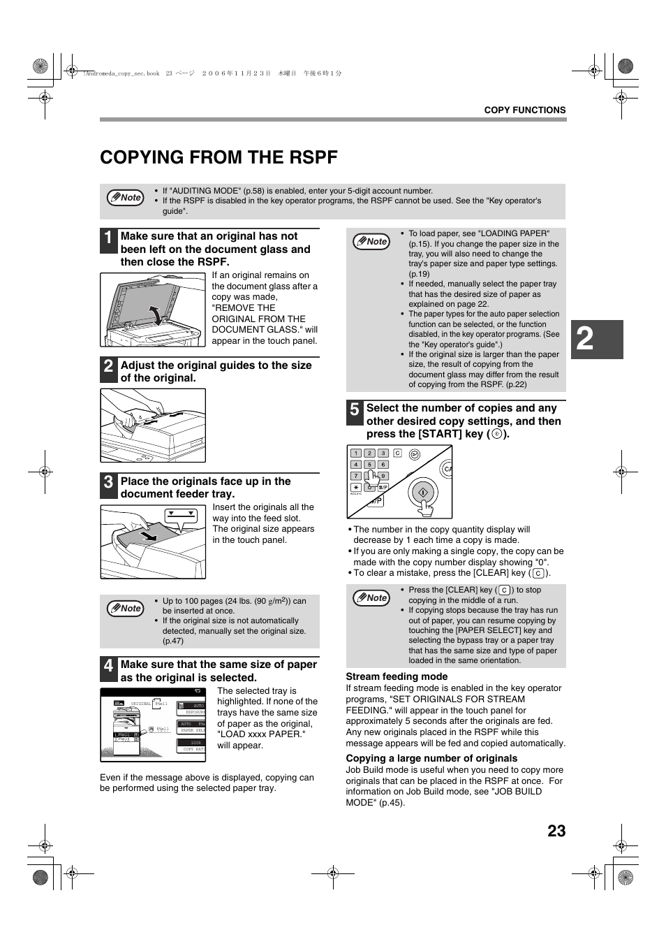 Copying from the rspf | Sharp AR-M257 User Manual | Page 49 / 302