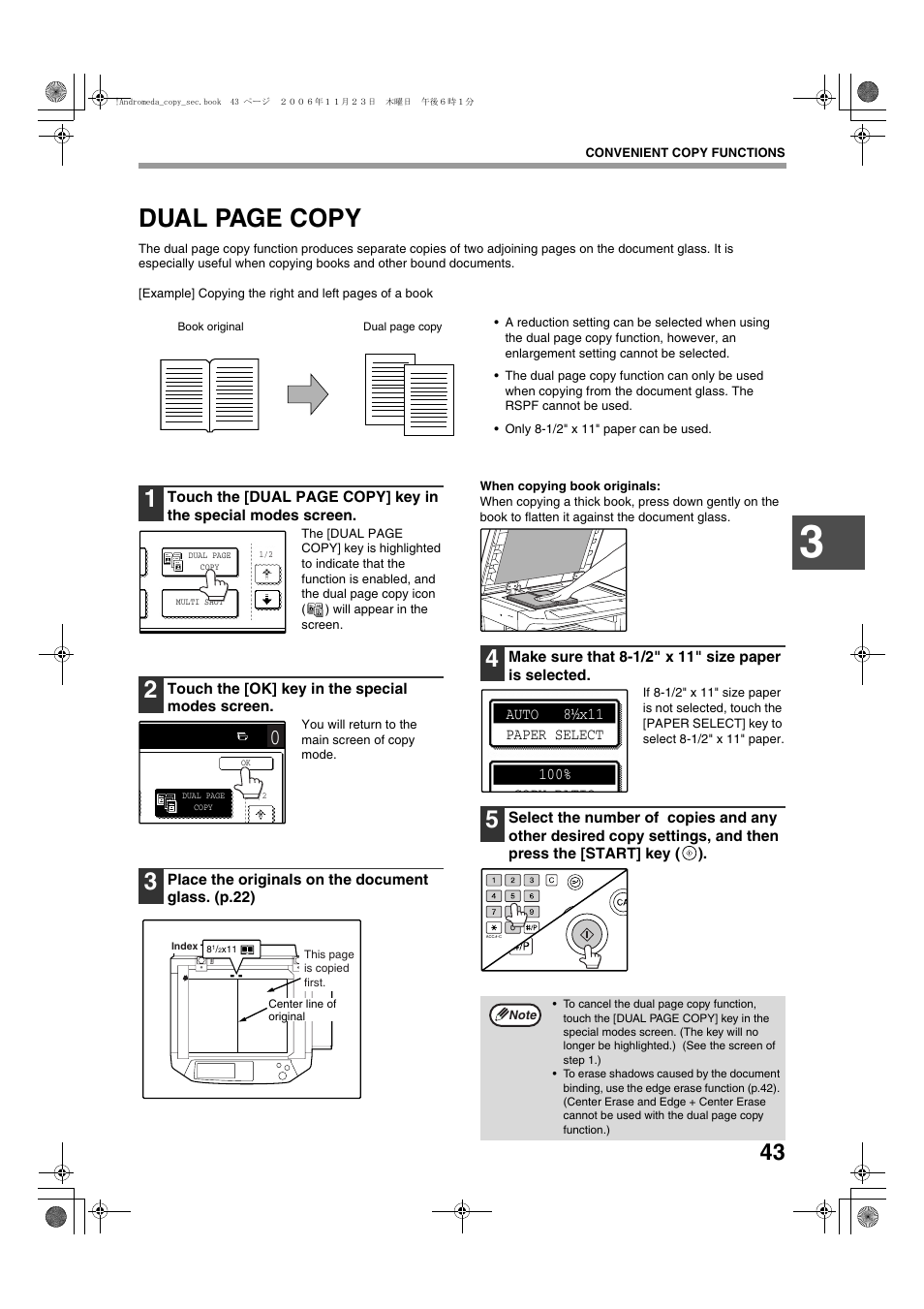 Dual page copy | Sharp AR-M257 User Manual | Page 69 / 302