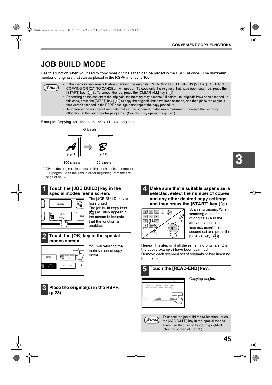 Job build mode | Sharp AR-M257 User Manual | Page 71 / 302