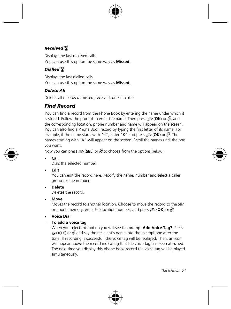 Find record | Motorola Talkabout 191 User Manual | Page 57 / 100