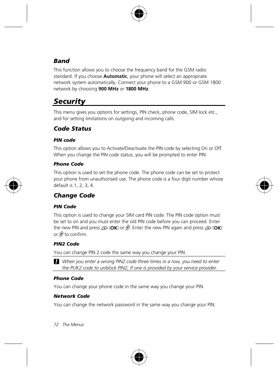 Security | Motorola Talkabout 191 User Manual | Page 78 / 100