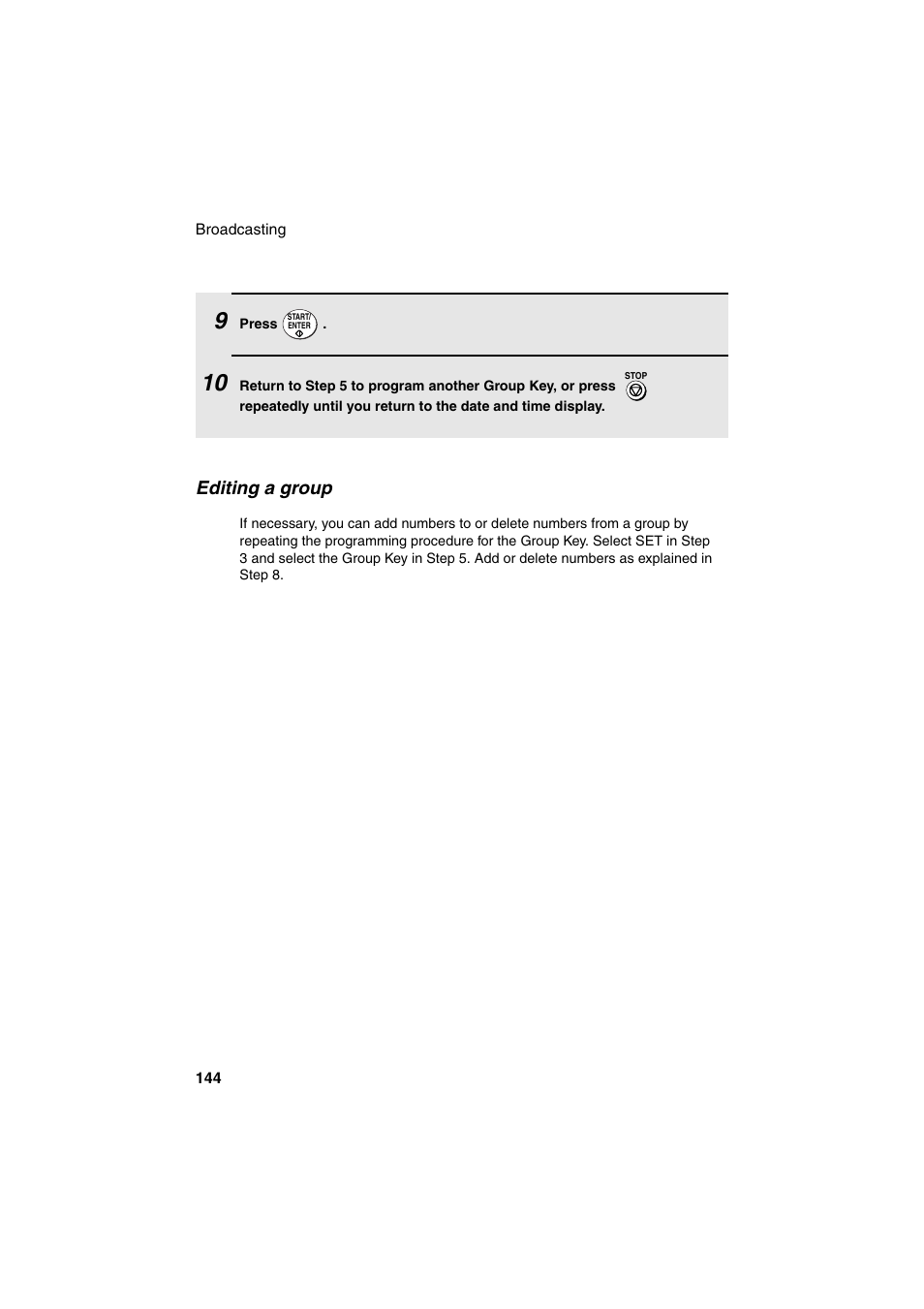 Editing a group | Sharp FO-DC500 User Manual | Page 146 / 236