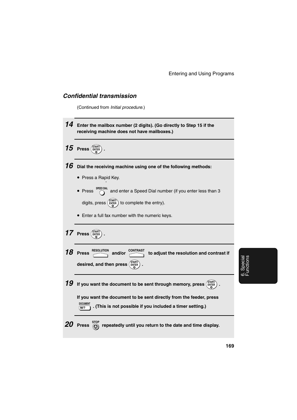 Confidential transmission | Sharp FO-DC500 User Manual | Page 171 / 236