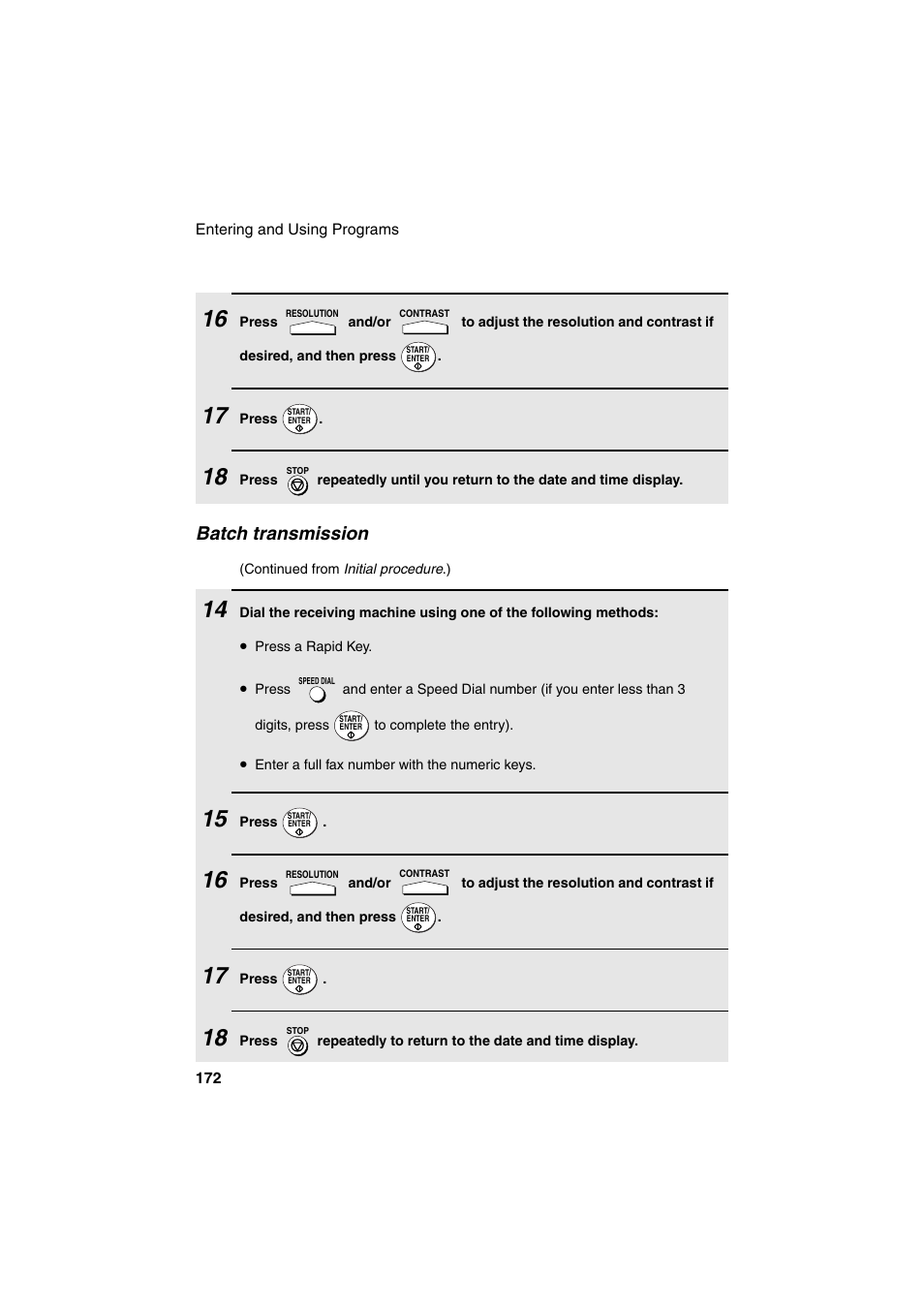 Batch transmission | Sharp FO-DC500 User Manual | Page 174 / 236