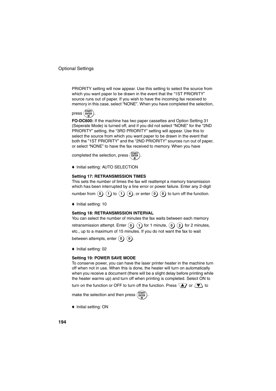 Sharp FO-DC500 User Manual | Page 196 / 236