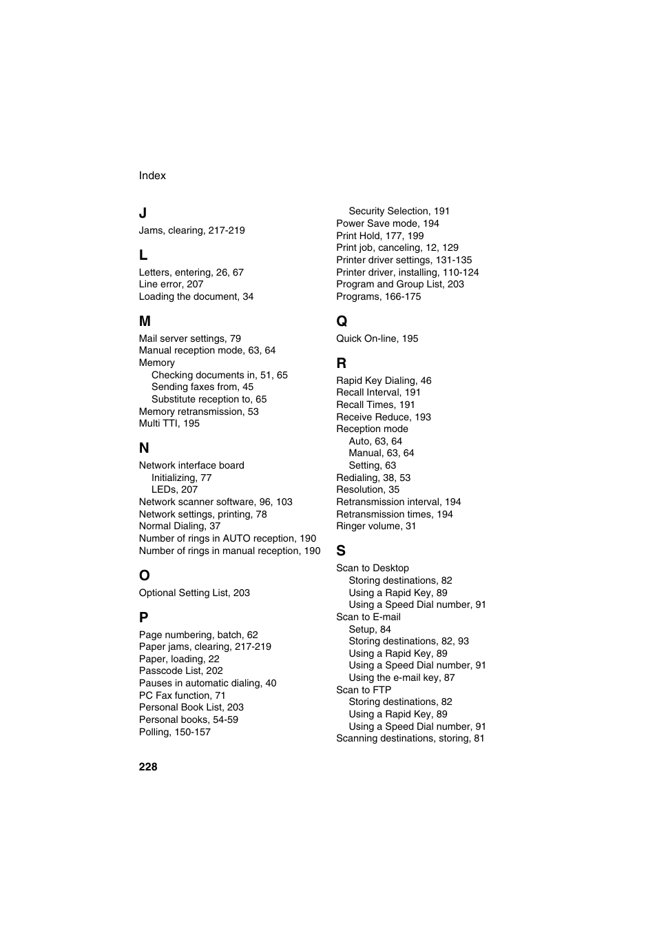 Sharp FO-DC500 User Manual | Page 230 / 236