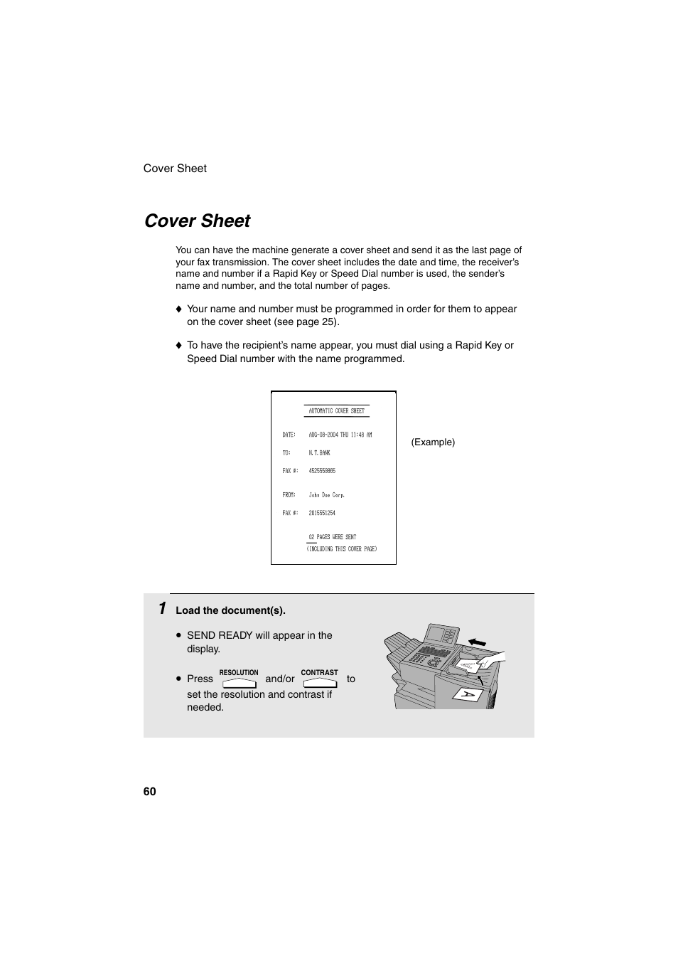 Cover sheet | Sharp FO-DC500 User Manual | Page 62 / 236