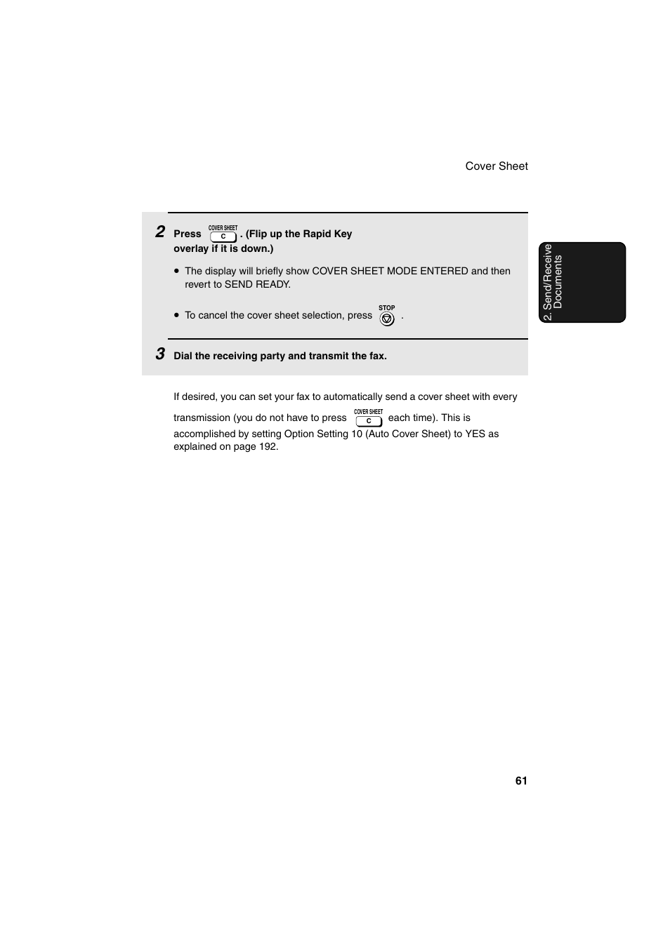 Sharp FO-DC500 User Manual | Page 63 / 236
