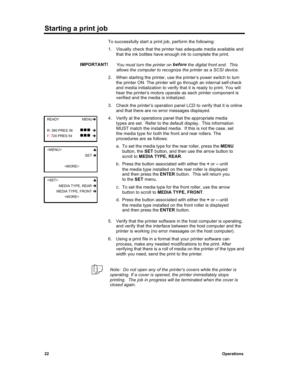 Starting a print job | Sharp X2 User Manual | Page 34 / 75