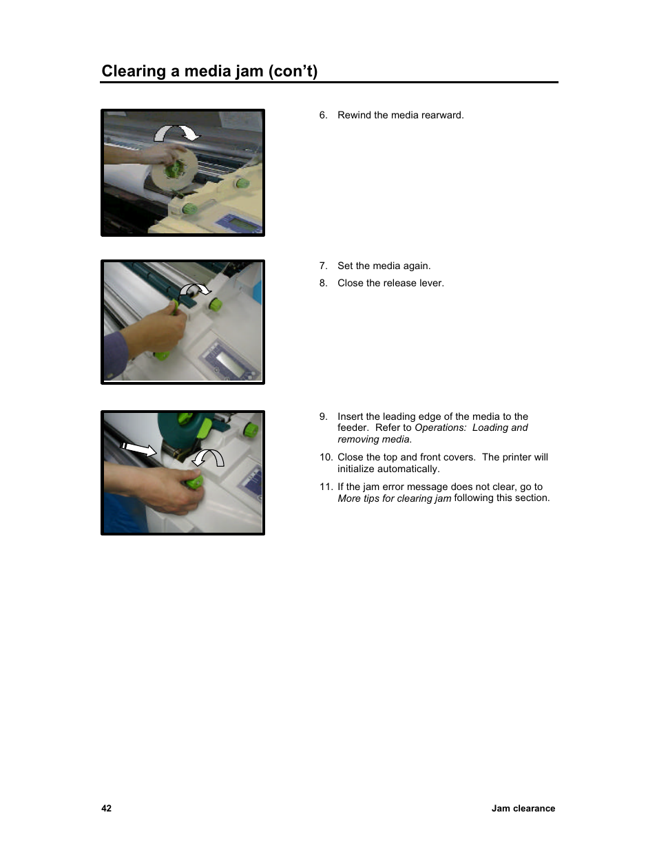 Clearing a media jam (con’t) | Sharp X2 User Manual | Page 54 / 75