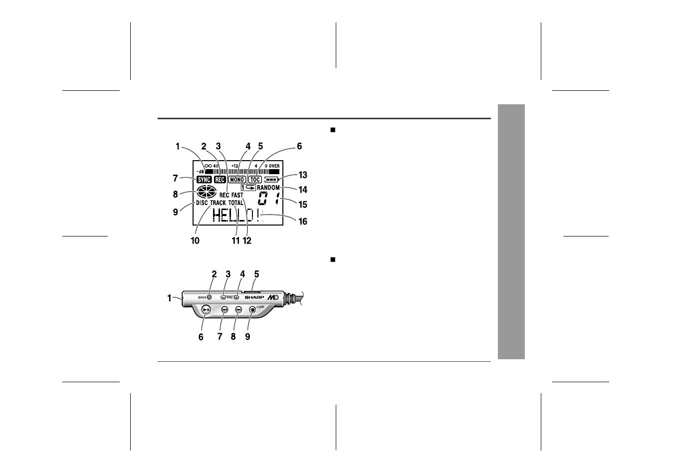 Sharp MD-MT90 User Manual | Page 7 / 48