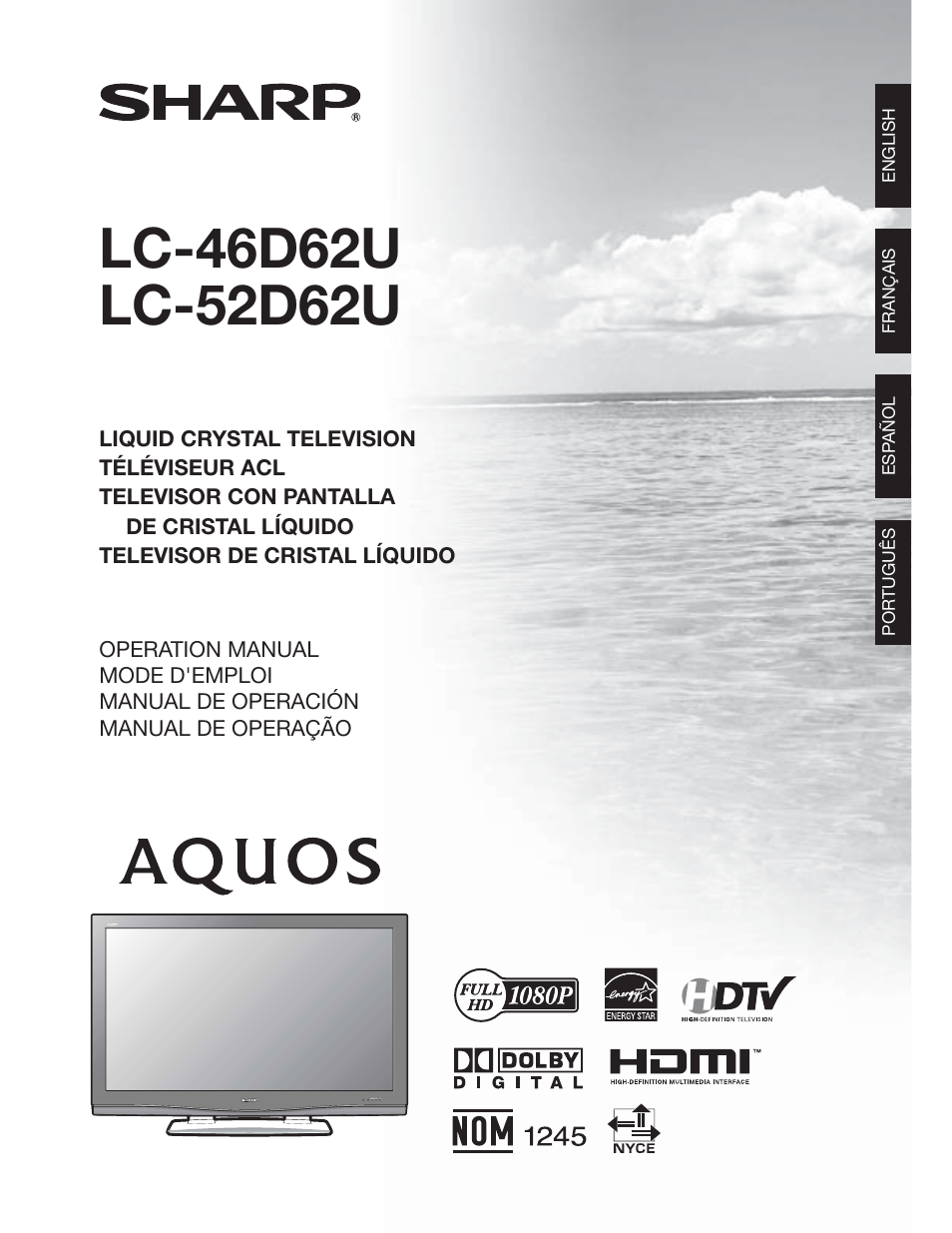 Sharp Aquos LC 46D62U User Manual | 56 pages