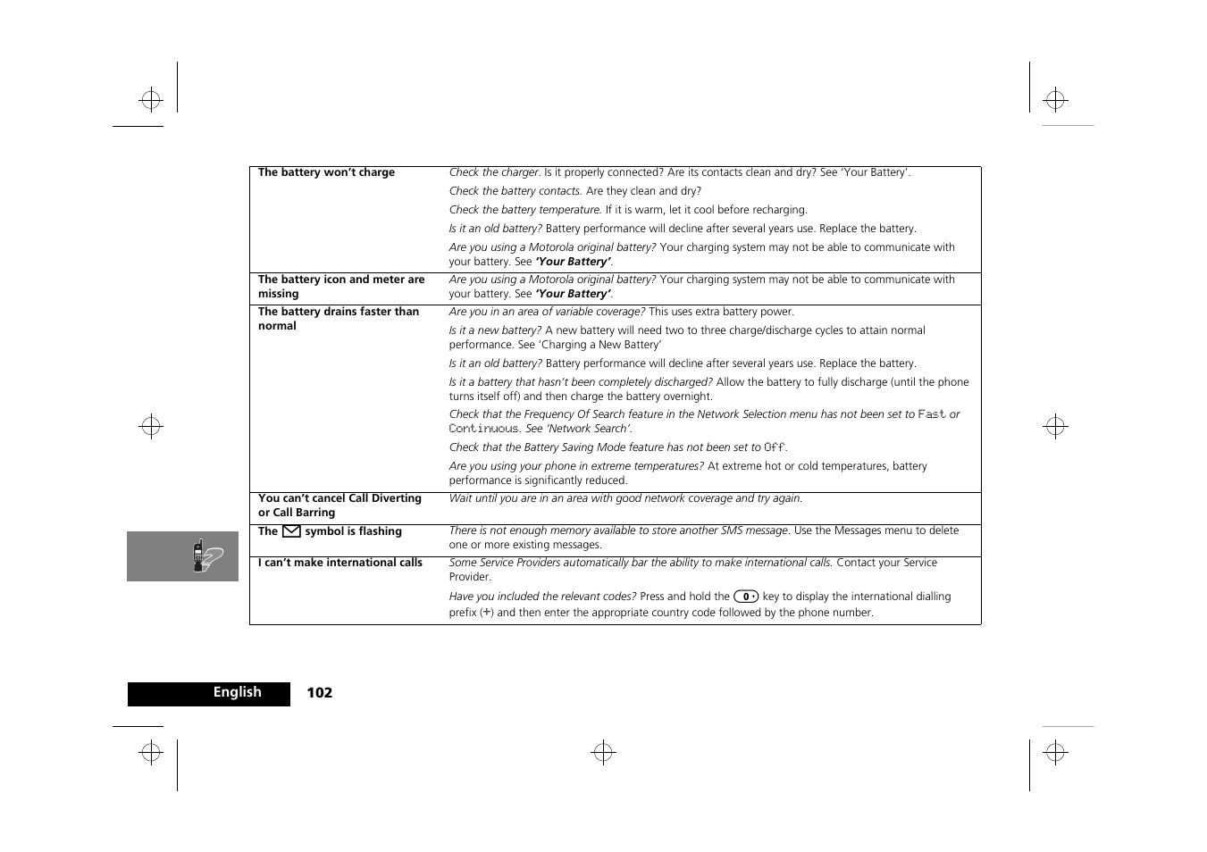 Motorola Timeport 260 User Manual | Page 104 / 108