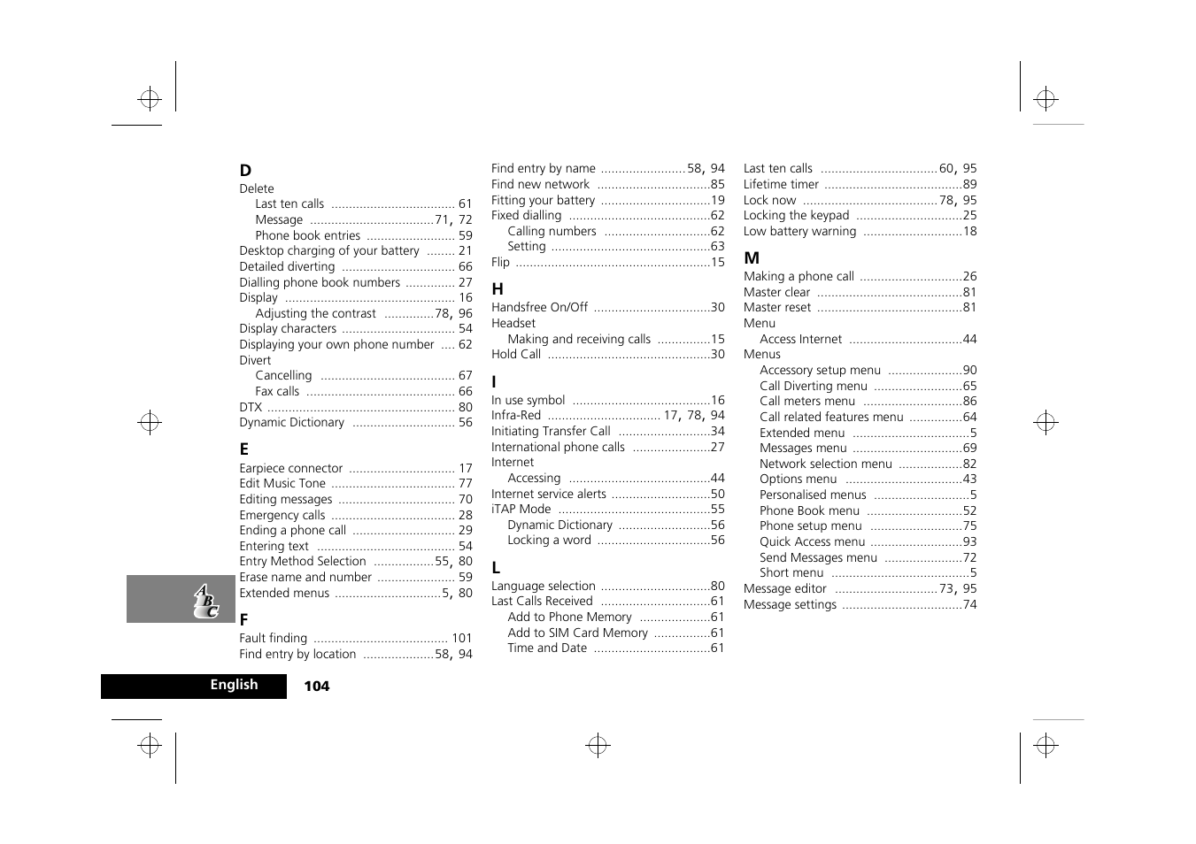 Motorola Timeport 260 User Manual | Page 106 / 108