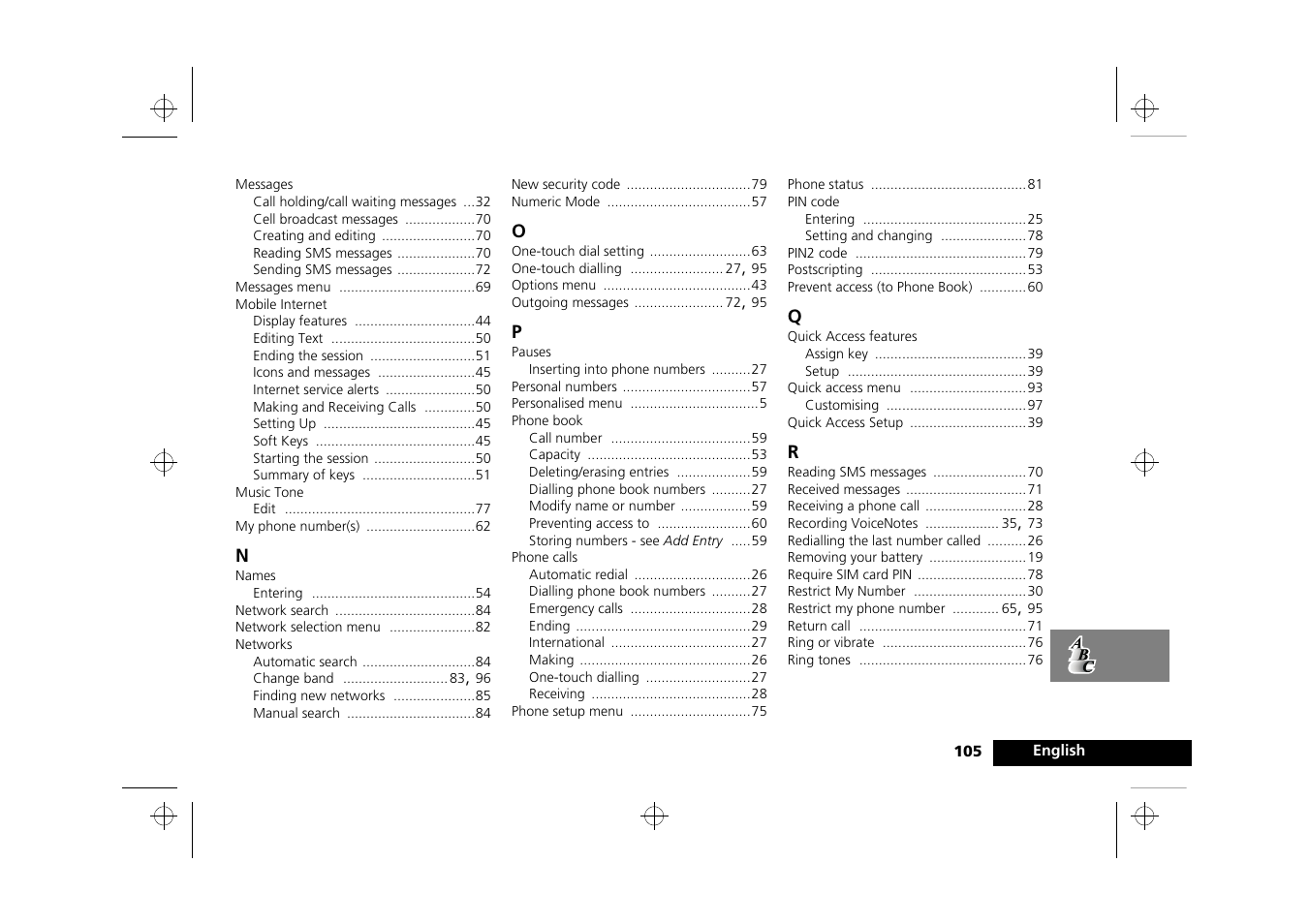 Motorola Timeport 260 User Manual | Page 107 / 108