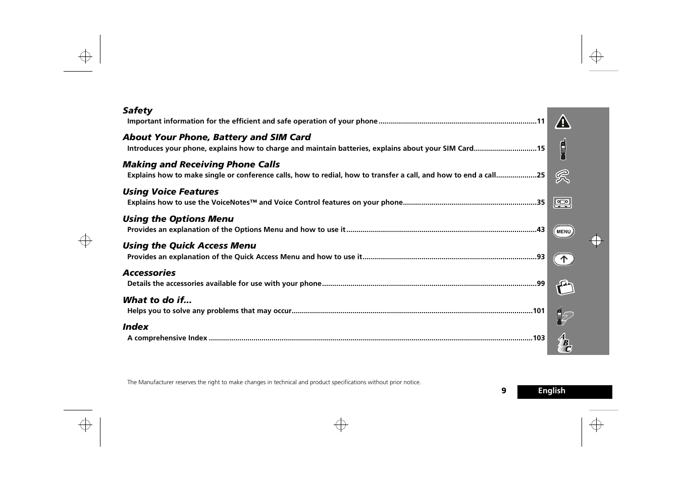 Motorola Timeport 260 User Manual | Page 11 / 108