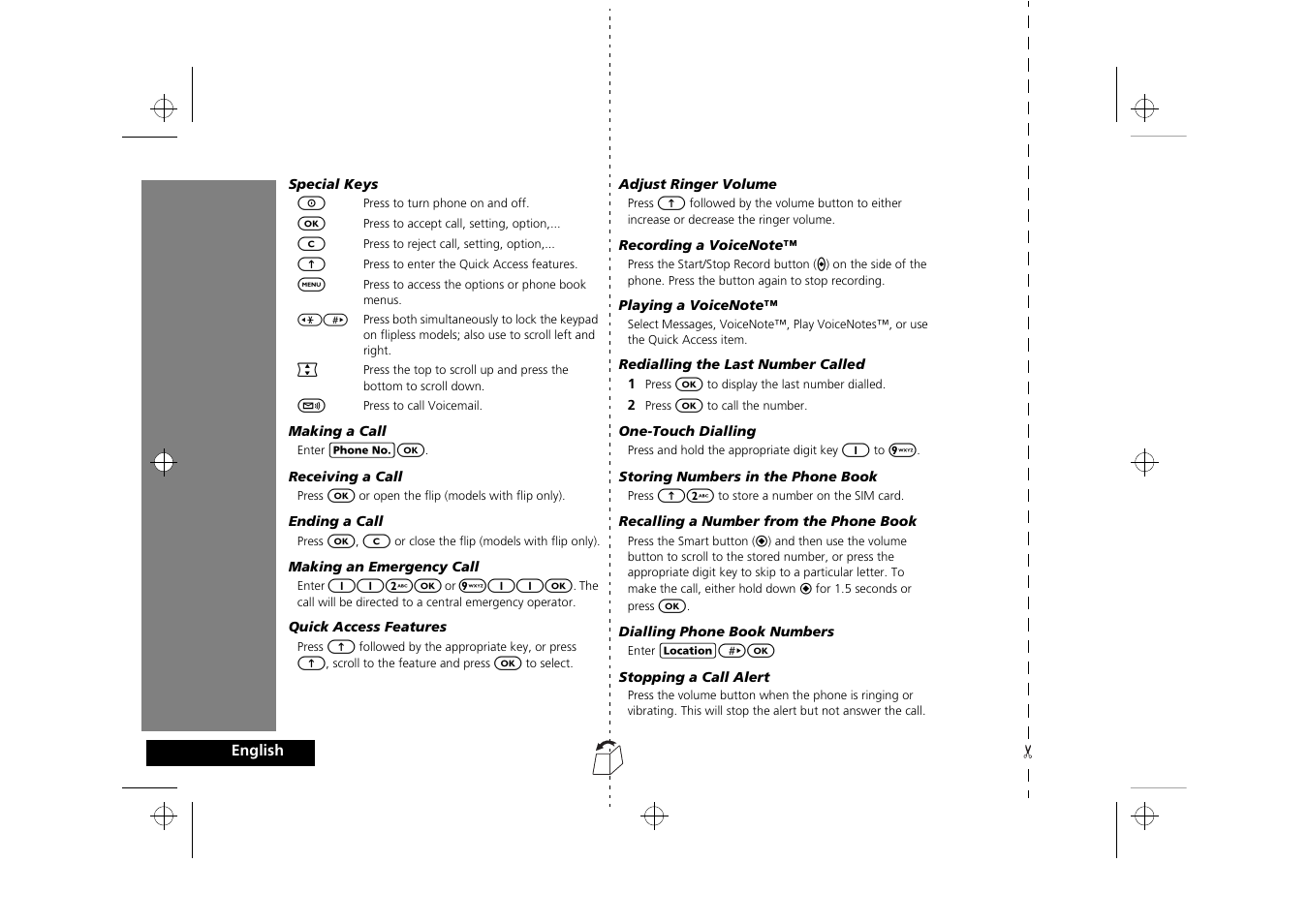 Quick reference | Motorola Timeport 260 User Manual | Page 2 / 108