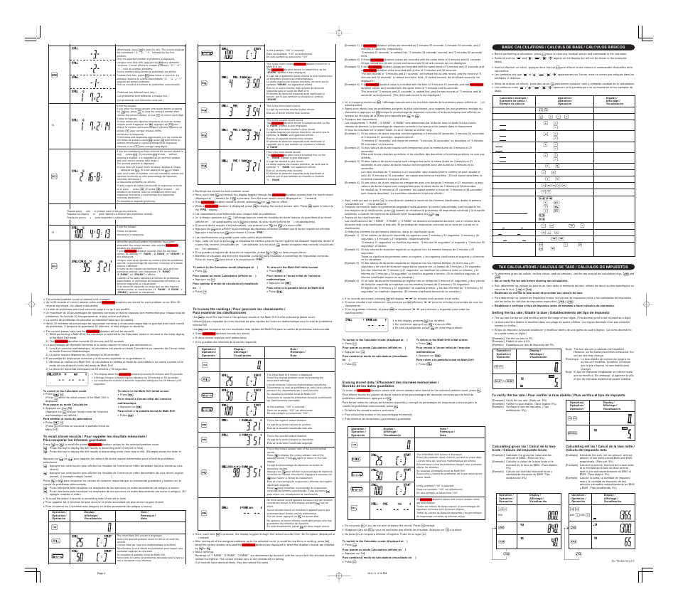 Sharp ELSIMATE EL-T100 User Manual | Page 2 / 2