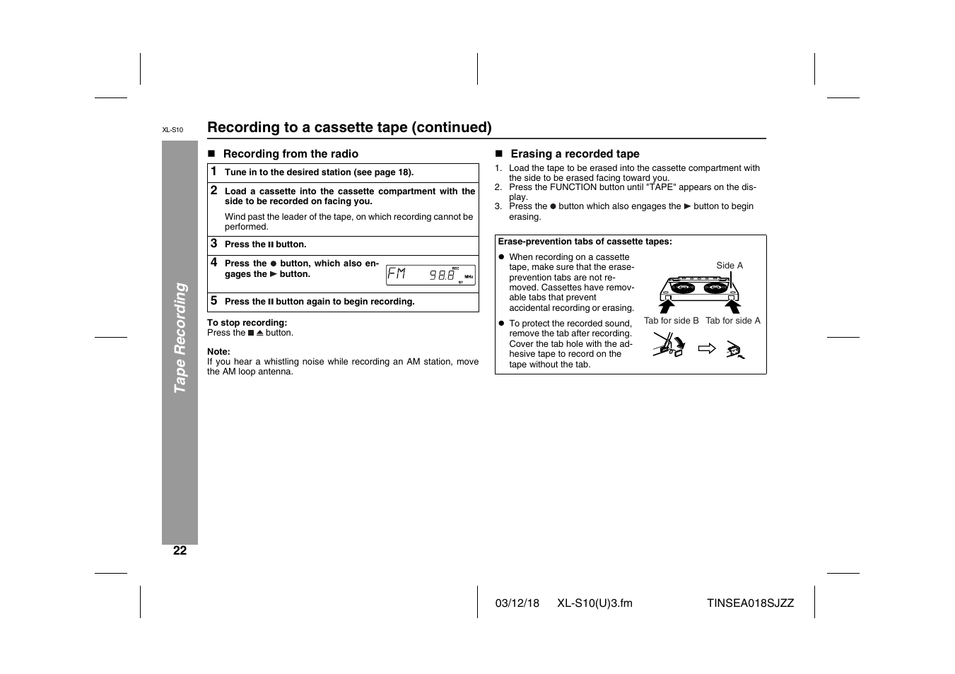 Sharp XL-S10 User Manual | Page 22 / 31