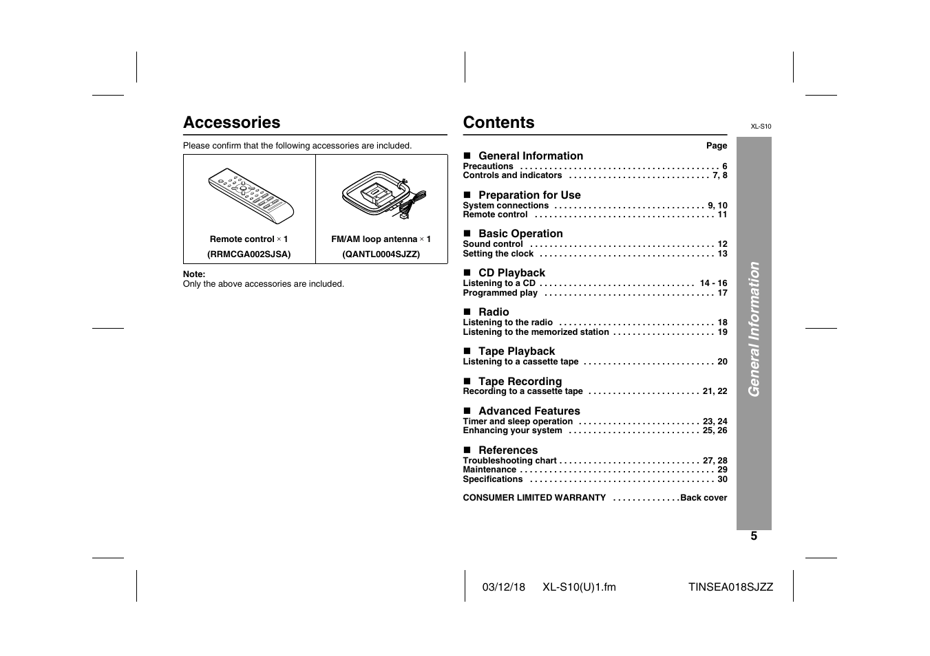 Sharp XL-S10 User Manual | Page 5 / 31