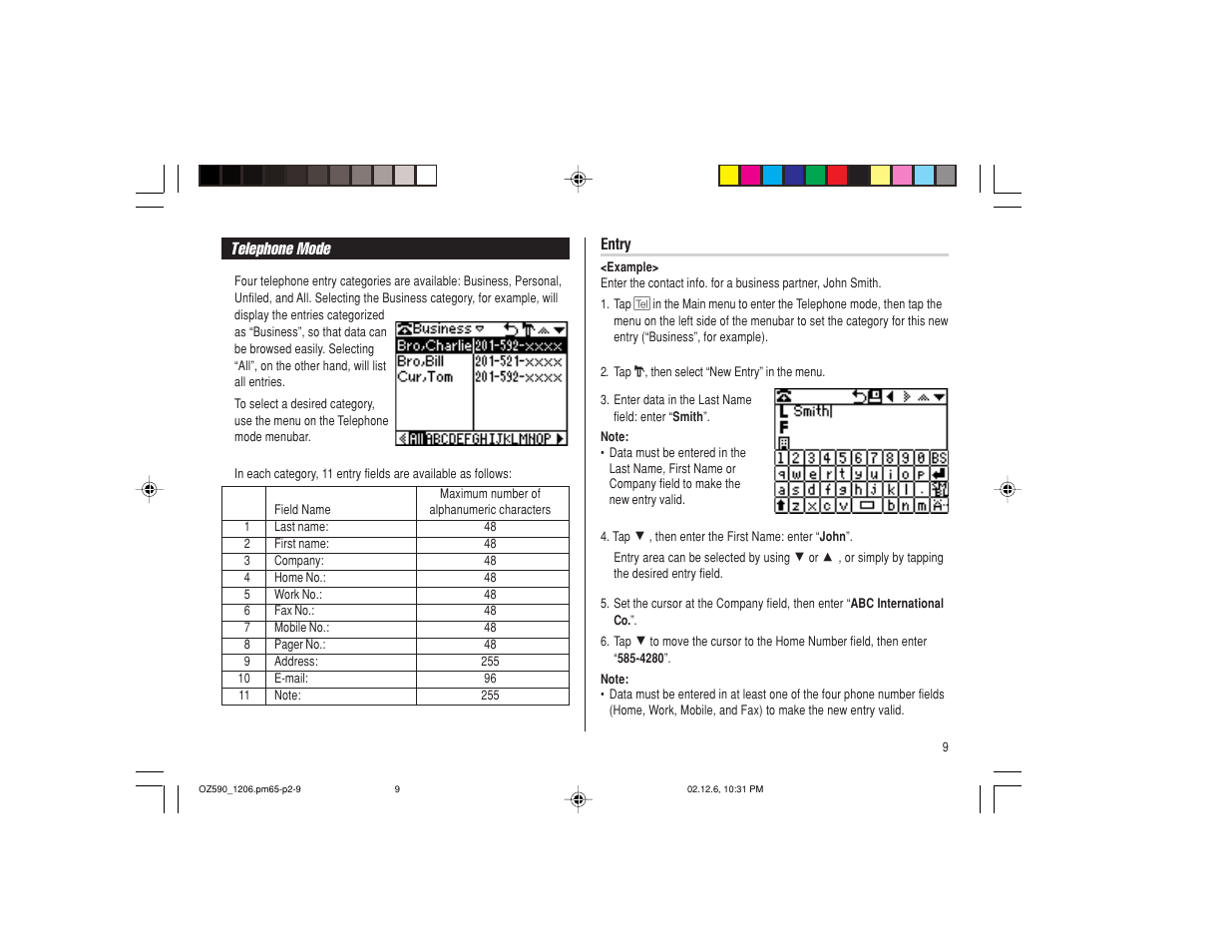 Sharp OZ-590 User Manual | Page 11 / 60