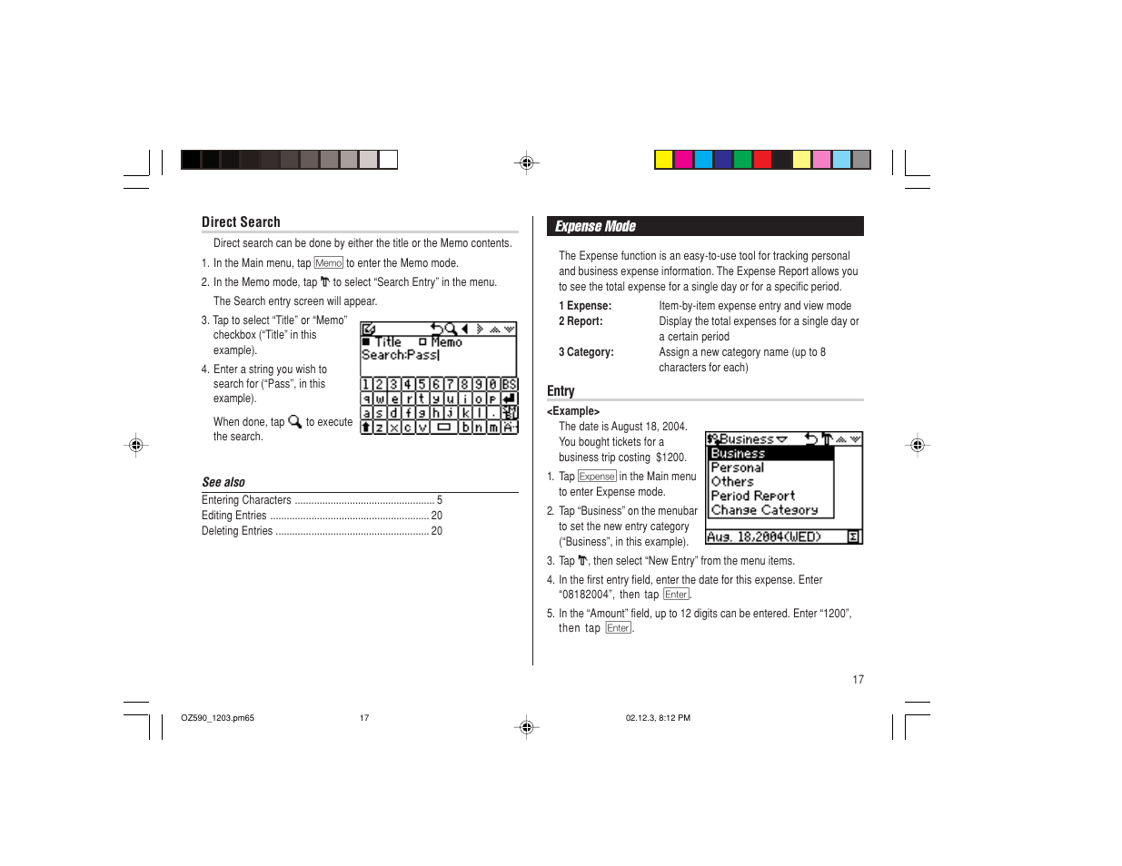 Sharp OZ-590 User Manual | Page 19 / 60