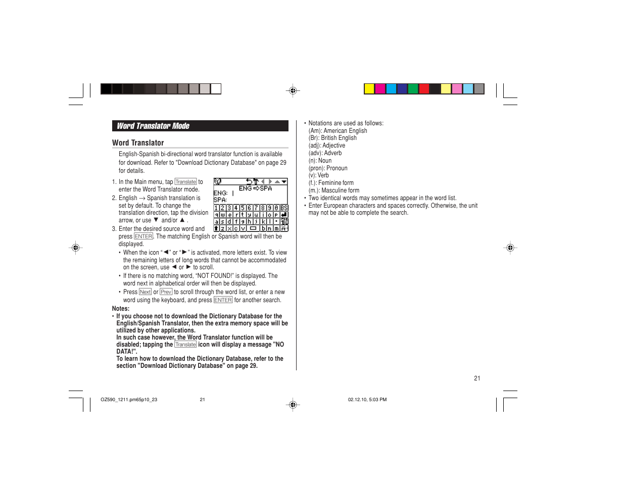 Sharp OZ-590 User Manual | Page 23 / 60