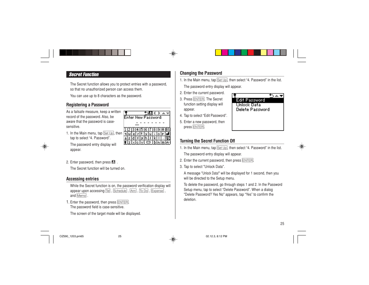 Sharp OZ-590 User Manual | Page 27 / 60