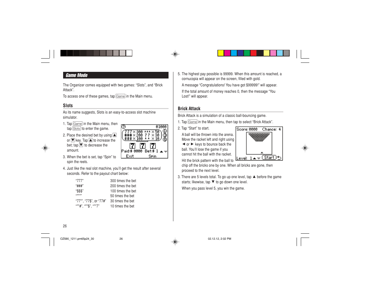 Sharp OZ-590 User Manual | Page 28 / 60