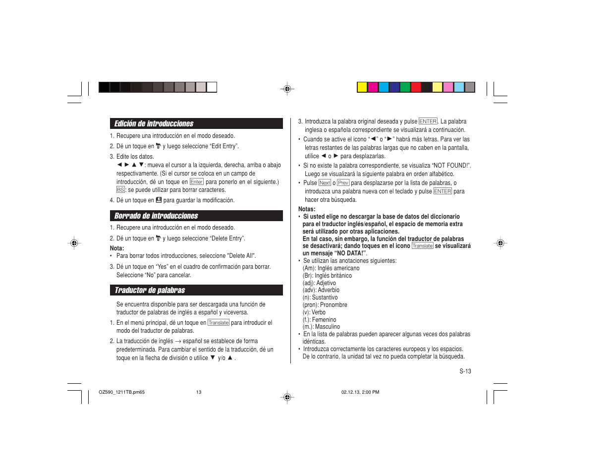 Sharp OZ-590 User Manual | Page 49 / 60