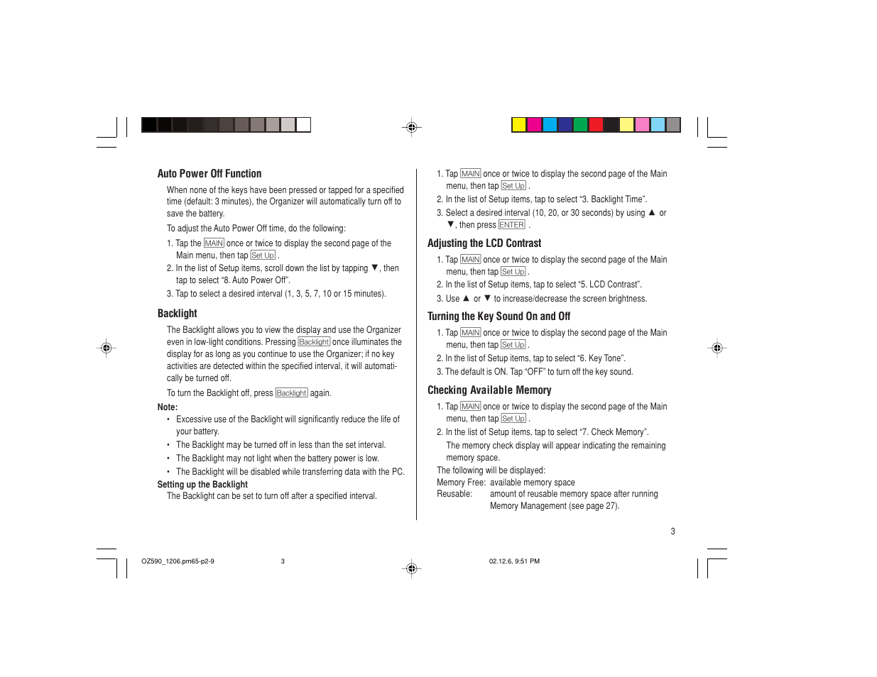 Sharp OZ-590 User Manual | Page 5 / 60