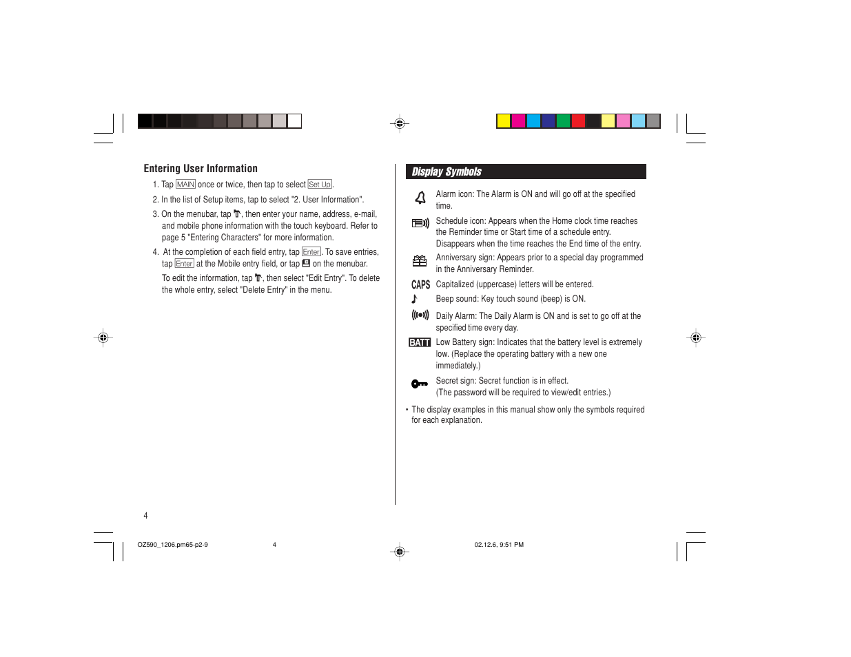 Sharp OZ-590 User Manual | Page 6 / 60