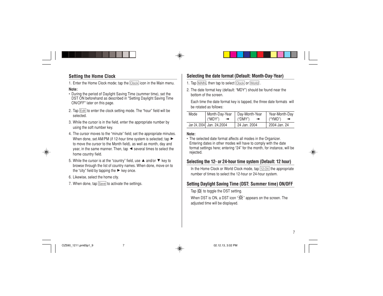 Sharp OZ-590 User Manual | Page 9 / 60