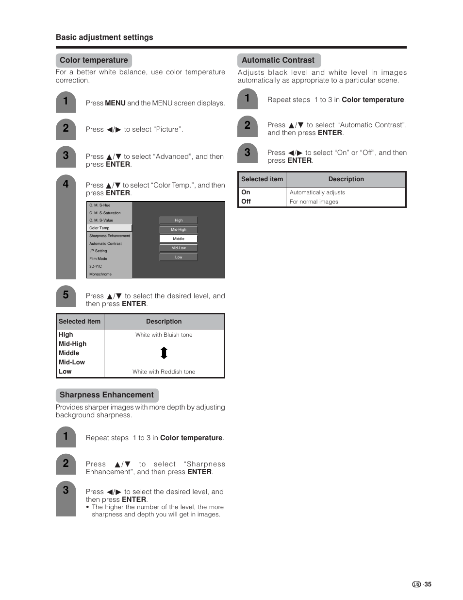 Sharp Aquos LC 45GD4U User Manual | Page 36 / 103