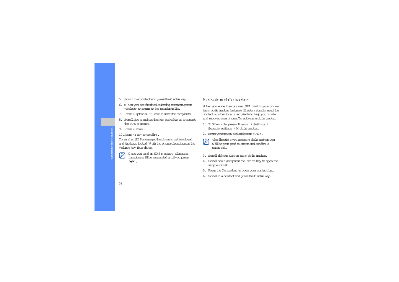 Activate mobile tracker, A ctivate m obile tracker | Sharp SGH-J700V User Manual | Page 43 / 60