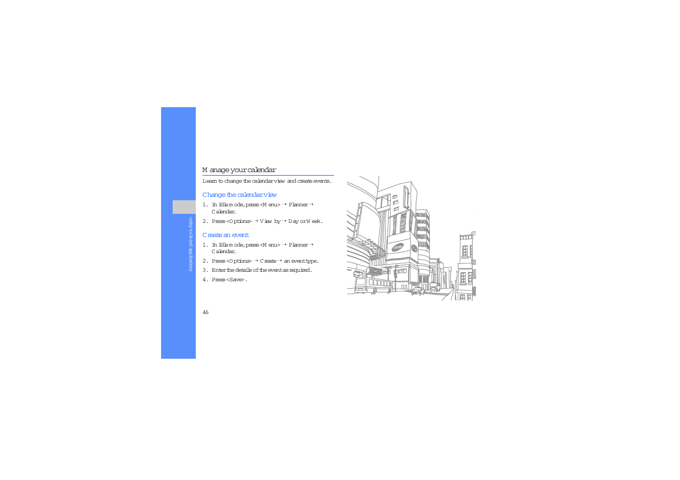 Manage your calendar, M anage your calendar | Sharp SGH-J700V User Manual | Page 51 / 60
