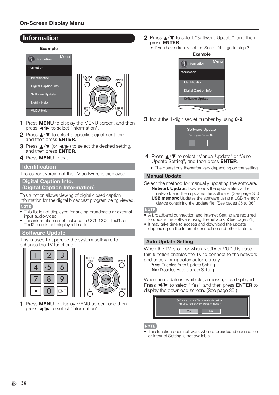 Information | Sharp AQUOS 10P06-MX-NM User Manual | Page 38 / 79